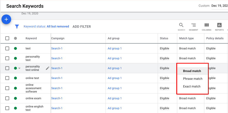 The Ultimate Guide To Keyword Match Types In Google Ads