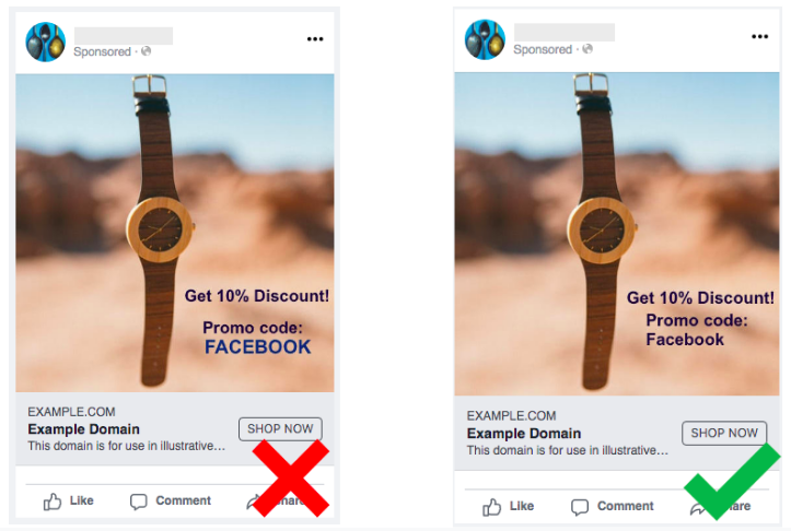 Facebook ads falsely promise  discounts