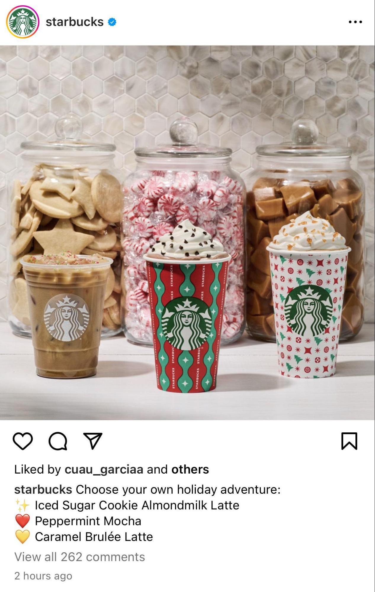 Starbucks’ Christmas social media campaign.