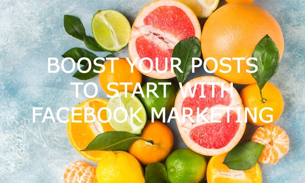Boost Your Posts to Start With Facebook Marketing